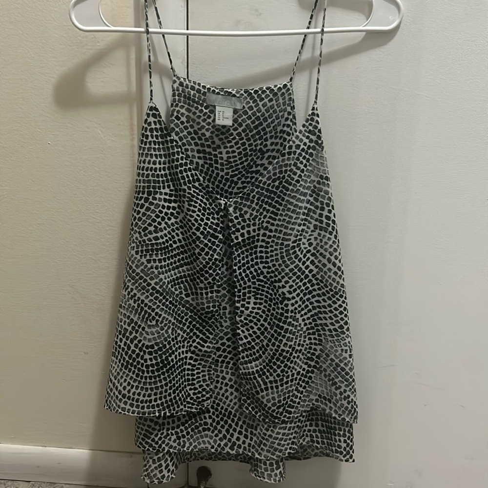 Women’s medium black and white animal print layered tank top, from H&M